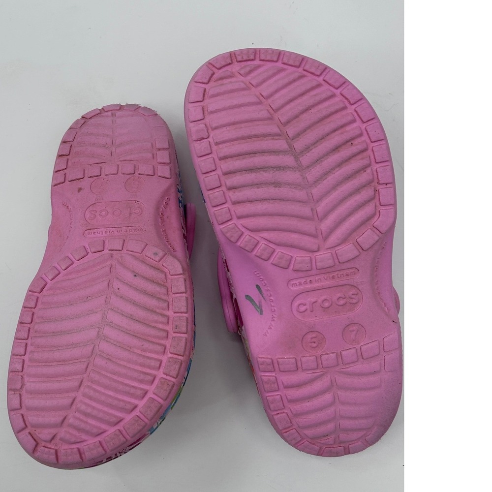 Crocs Classic Graphic Print Tropical Womens 7 Mens 5 Y2K Garden Girl Beachcore - Picture 10 of 11